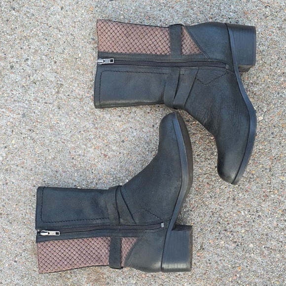 UGG Lula Mae Black & Brown Boots Size 8 - Picture 2 of 12